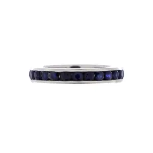 Pre-owned Tiffany & Co. Full Eternity Bang Ring Platinum with Sapphires by Rebag