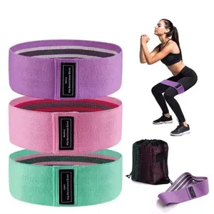 3-Pack Elastic Squat Resistance Bands, Durable Stretching Band, Hip Thigh Leg Workout, Yoga Stretch Training, Pilates Flexibility Band, Home Gym Exercise