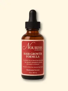 NOURISH by Si'Xela Empire Hair Growth Formula, Powered By 100% Jamaican Black Castor Oil, Amla Oil, & Fenugreek. Strengthens, Repairs, and Locks in Moisture for Healthier Hair Growth