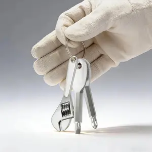 4pcs Mini Multi-Functional Pocket Repair Tool Set, Multifunctional Tool, Includes 3 Portable Screwdrivers and Keychain Handle, Adjustable Wrench for Car Bike Motorcycle, Portable Repair Tools