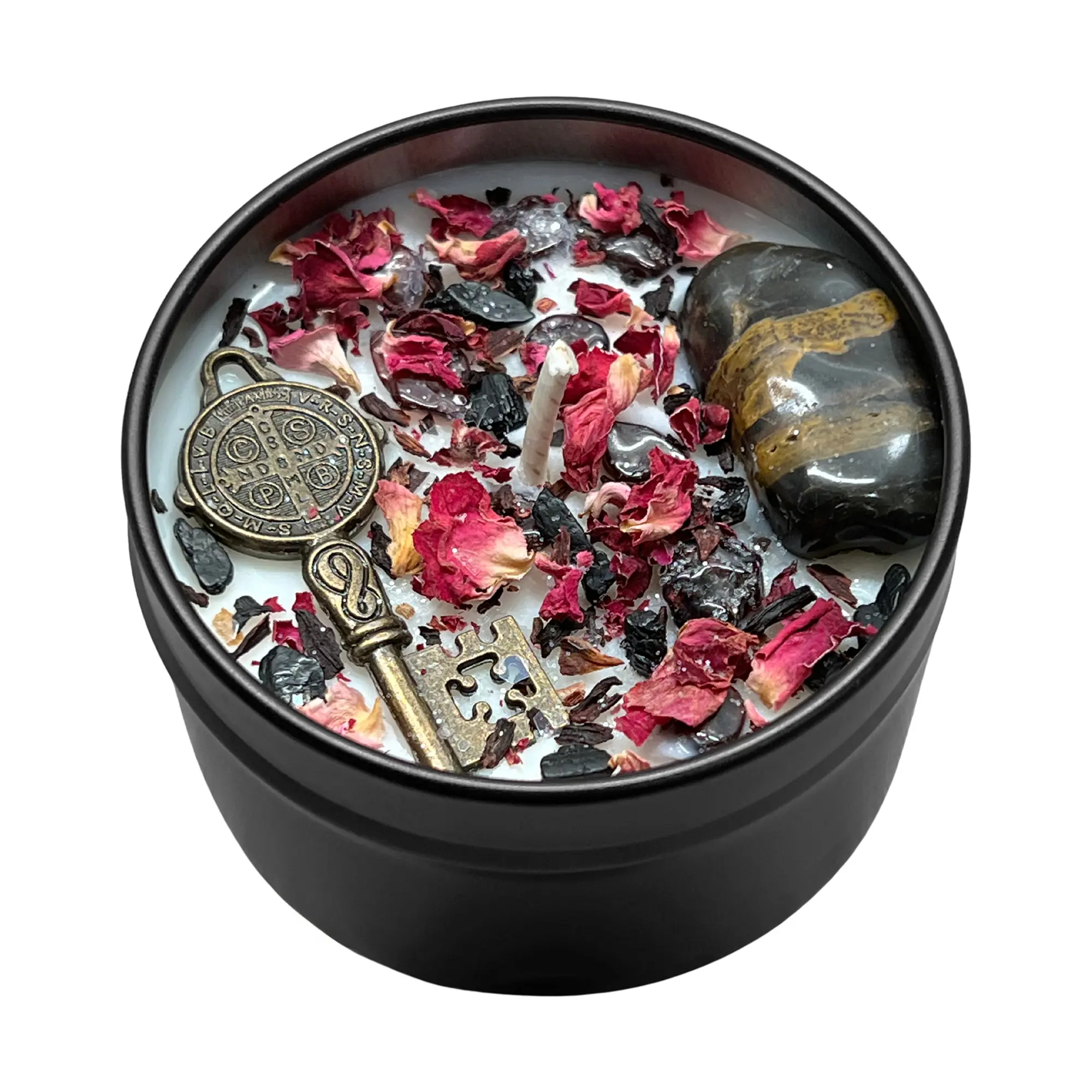 Hekate Dark Moon Goddess Candle | Hecate Witchcraft Pagan Queen of Crossroads Keys Witches Witchcraft Gift Herbal Intention Spell Ritual Altar Devotee Scented Gift