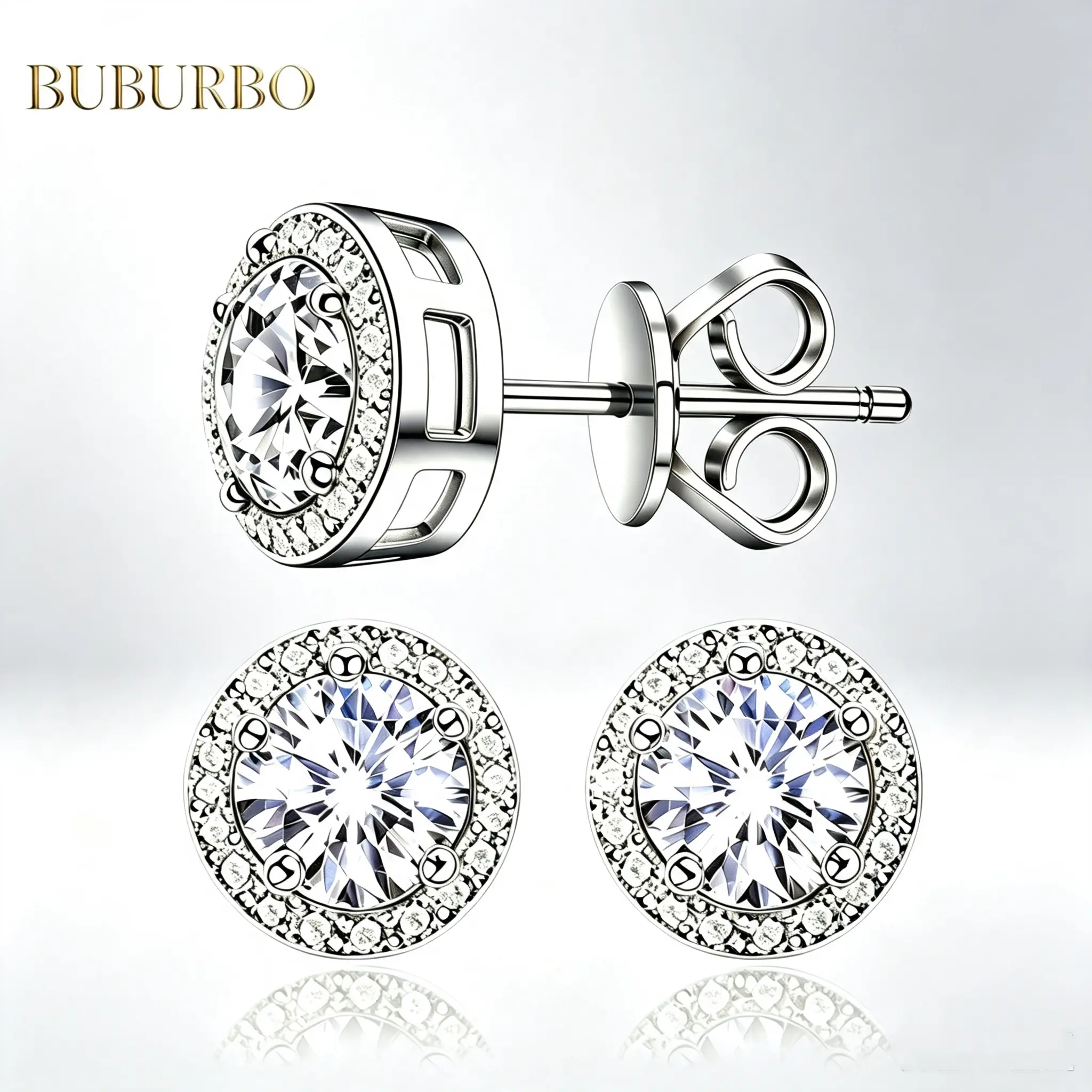 【2026 Trend Alert】BUBURBO S925 Silver Soft-Needle Studs Earrings, Unisex Zircon/Moissanite Style Studs, Minimalist Jewelry Accessories for Men Women, Cool Birthday Gifts for Guys Her Him, Men's Accessories, Cool Gifts For Guys