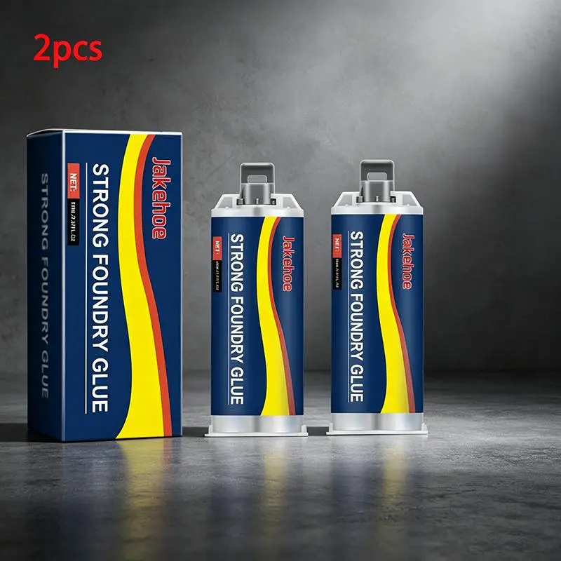 Upgraded Casting Repair AB Glue, High Temperature Resistant Liquid Metal Welding Filler, Semi-Solid Metal Repair Adhesive for Fixing Casting Defects, Cracks, Holes & Leaks, Ideal for Industrial Hardware Maintenance
