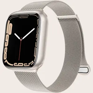 1PC Milan magnetic metal Apple Watch bands, Smart Watch Accessories, compatible with Apple Watch 38/40/41/42/44/45/46/49mm, suitable for Apple Watch series Ultra/SE/11-1, simple magnetic clasp, not including watch and case, Smartwatch Accessories