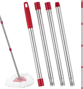 Spin Mop Replacement Handle Compatible with O Cedar Mop Replace  Base, 4-Section 2.5-to-5 Foot Mop Stick,  Screw (Mop Base&Refill not Included)
