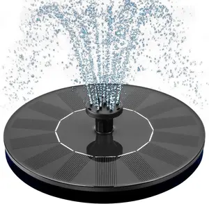 Solar Bird Bath Fountain Pump, Solar Fountain with 6 Nozzle, Free Standing Floating Solar Powered Water Fountain Pump for Bird Bath, Garden, Pond, Pool, Outdoor