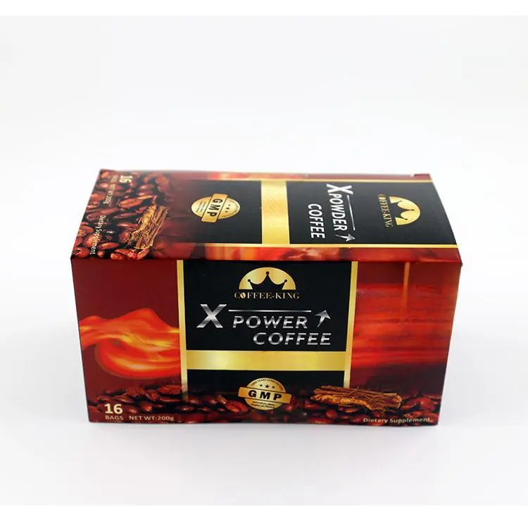 Wins Town Mens Power Coffee - 16 Packets - Natural Herbal Supplement with Maca, Oyster Peptide & Goji Berry - for Active Men Ritual Confidence