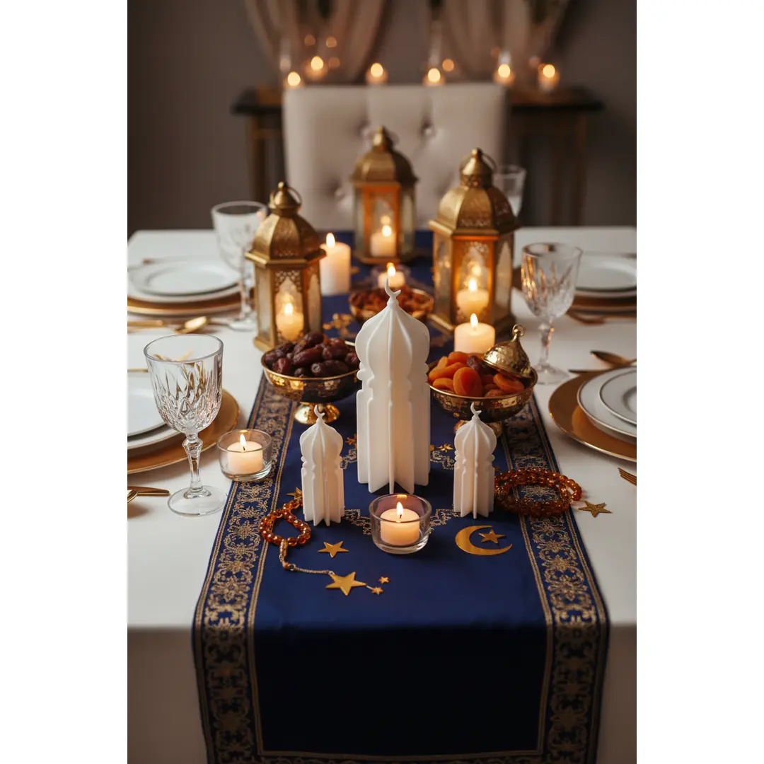 3D Printed Islamic Crescent Lantern (Set of 2)| Ramadan Decor | Modern Mosque-Inspired Table Decor | Eid Decor