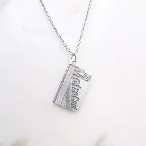 MetroCard Necklace - Charm & Stainless Steel Chain - Silver Color