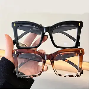 Simple Rectangle Frame Reading Glasses, Rectangular Eyeglasses, Lightweight & Comfortable Eyeglasses for Women & Men, Fashion Eyeglasses for Work, Daily Clothing Decor, for Students Daily