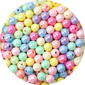 1000 pcs 8mm Acrylic Round Beads - Mixed Colors Bulk Beads for Necklace, Bracelet & Jewelry DIY Crafting, Accessory Making Kit