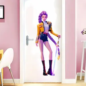 Large Cartoon Character Wall Sticker, 40cm/90cm Removable, Home Decor for Living Room, Bedroom, Office, Ideal Birthday Gift