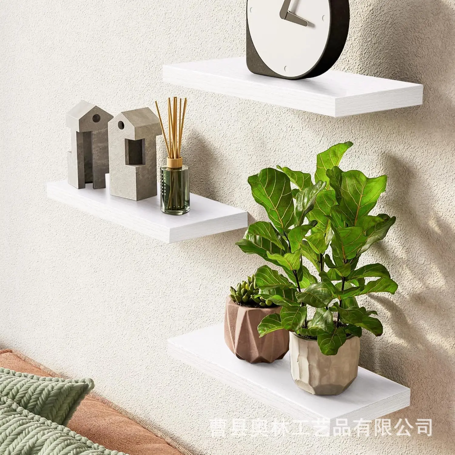 40*15*3 cm white three set