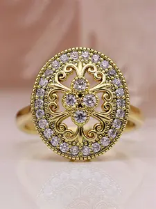 1 PC Romantic Cubic Zirconia Ring For Women For Women For Wedding Engagement Party Jewelry Valentine's Day Gift Vintage Rings Jewelry