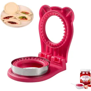 [2026 Good Kitchen Helper] Uncrustable Sandwich Maker,Sandwiches Pocket Circle Shape 3.7Inch Sandwich Cutter and Sealer,Sandwich Cutter for Kids Breakfast and lunchboxes