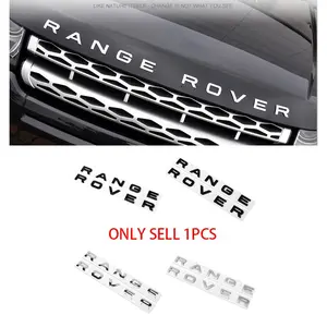 Range Rover Hood Emblem, Front hood and Rear trunk Car Badges, English Text, Suitable for LAND ROVER Range Rover Vehicles, Durable Design