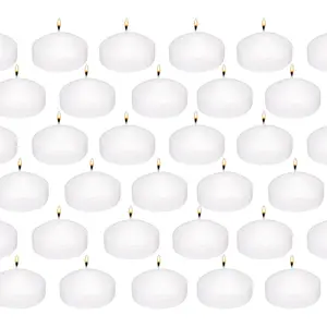 Floating Candles 36 Pack, 2 Inch Long Lasting Small Unscented White Floating Candle for Wedding, Birthday, Holiday & Home Decoration