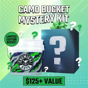 CHEMICAL GUYS Camo Bucket Mystery Kit – Limited Edition Bundle Packed with Car Care Essentials, Wash, Shine & Protect Products - Huge Value & Fun