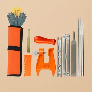 Ultimate Chainsaw Sharpening Kit – Complete File Set & Portable Vise with Precision Filing Guide, Durable Carbon Steel Files, and Universal Chain Maintenance Tool