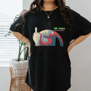 Smiling Friends Mr. Frog For President Funny Comedy Adult Cartoon Show T-Shirt - AB11