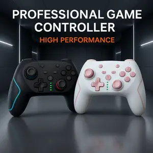 Single Wireless Controller for Switch Switch Lite OLED Switch 2, Compatible Gaming Controller with 2 Back Buttons, 3-Level TURBO Adjustable, Ergonomic Design for Comfortable Gaming, Available in Black or Pink, Perfect for Solo Play or Gift