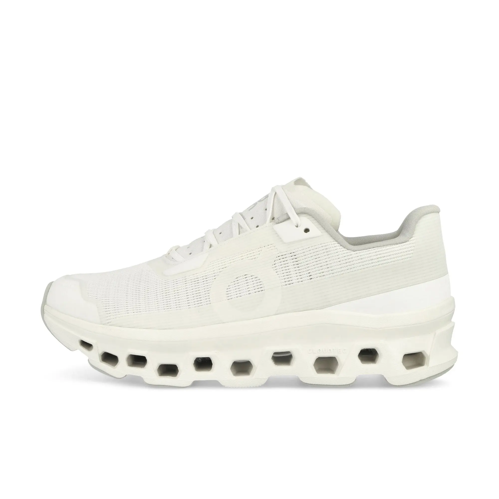 Women's On Cloudmonster Void 'Triple White' Running Sneaker - Athletic Footwear for Training, Casual Use