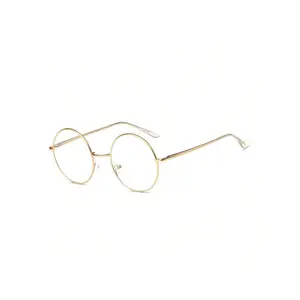 Small Round Clear Lens Glasses Non Prescription Circle Metal Frame Eyewear F1003-CA03