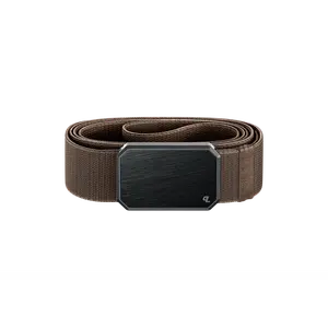 Groove Belt – Stretch Belt for Men, Durable & Comfortable Everyday Wear – Black / Dark Earth