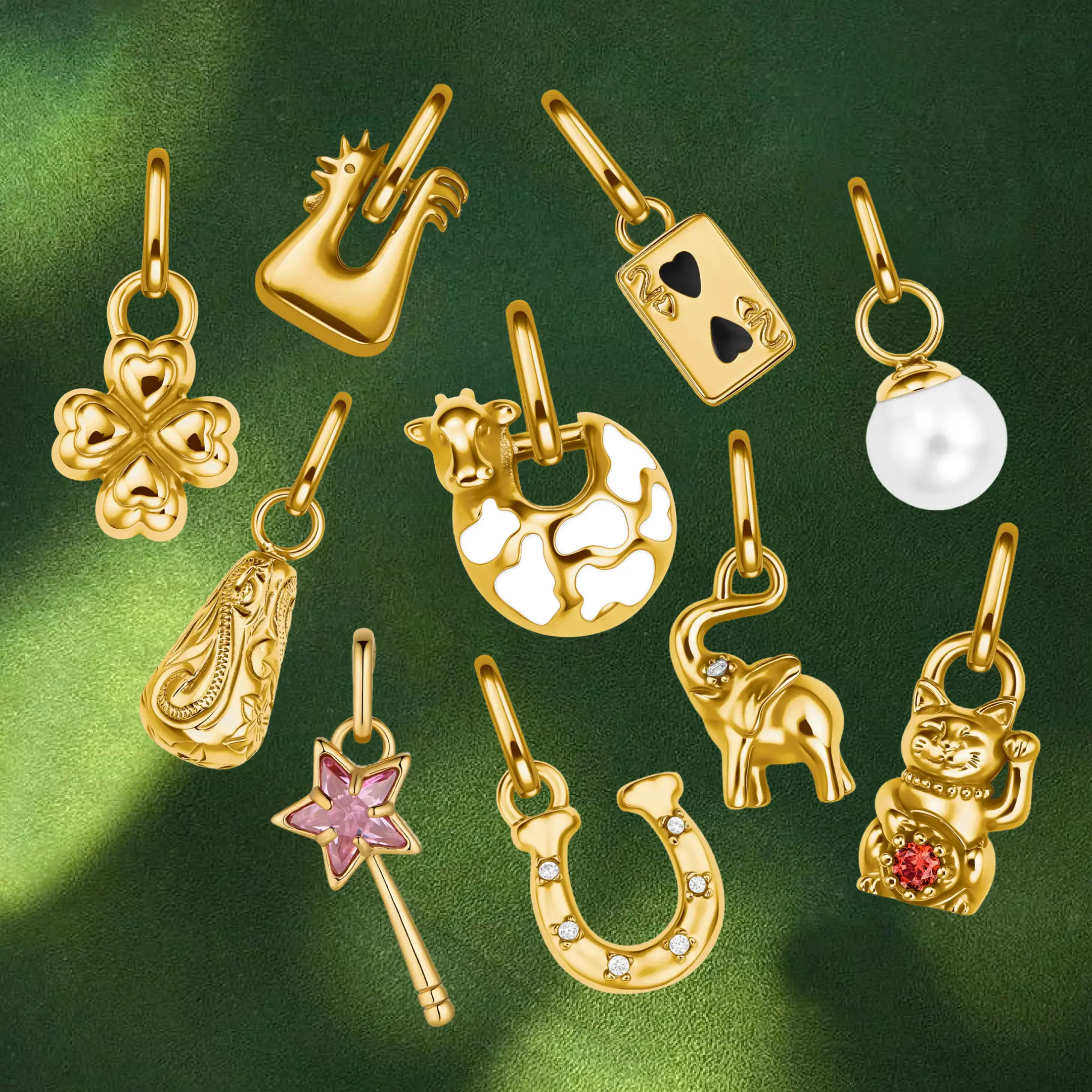 Hey Harper - Lucky Charms, 14K Gold PVD Plated Durable Non-Tarnish Jewelry Gifts for Women