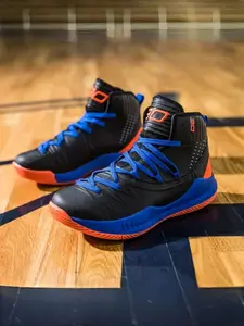 Men's Basketball Shoes, Fashion Colorblock Design, Mid-Cut Ankle Support, Shockproof Toe Cap, High-Resilience Sole, Sports Preferred, Athletic Basketball Shoes