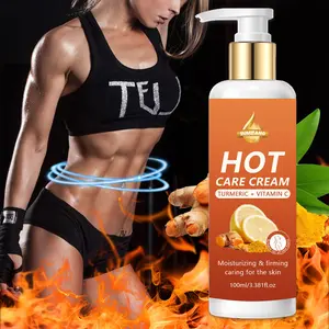 100ML Turmeric Vitamin C Hot Sweat Cream, Body Shaping Cream, Rich in Turmeric & Vitamin C, Anti-Cellulite Slimming Gel, Promotes Sweating During Sports