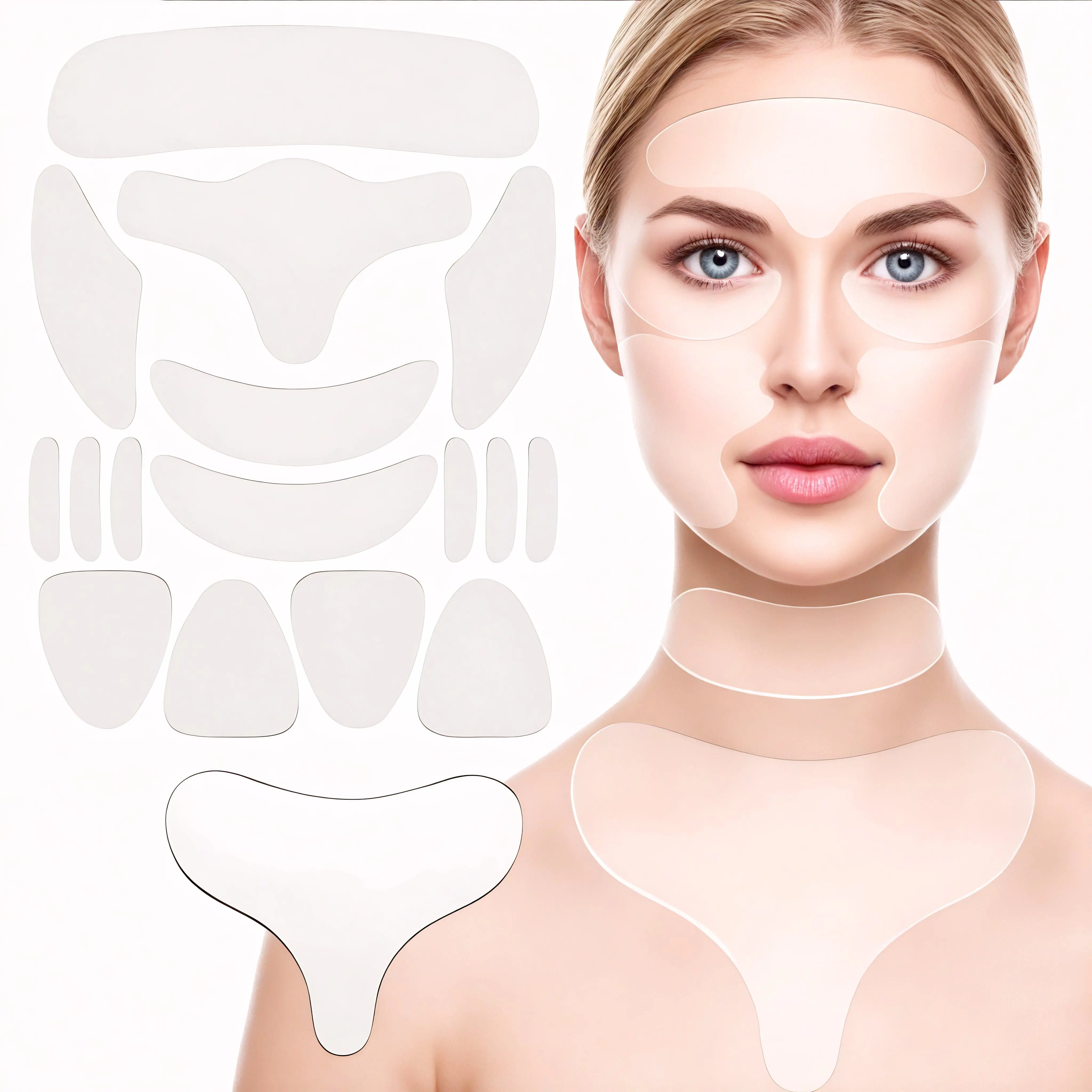 SILK - Wrinkle Removal & Skin Resurfacing Patches - Silicone Patches, Forehead Patches, Collagen Face Patches Fine Lines Removing Face Patch, Reusable Face Patches, Skin Care Patches, Facial Skin Care for Women & Men Aesthetic Smooth Smoothing