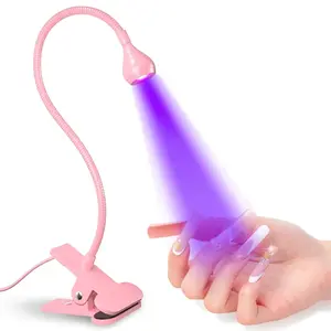 UV Nail Lamp UV Light for Nails Gooseneck Led Nail Lamp with Clamp for Gel Nails and Ultraviolet Curing Portable