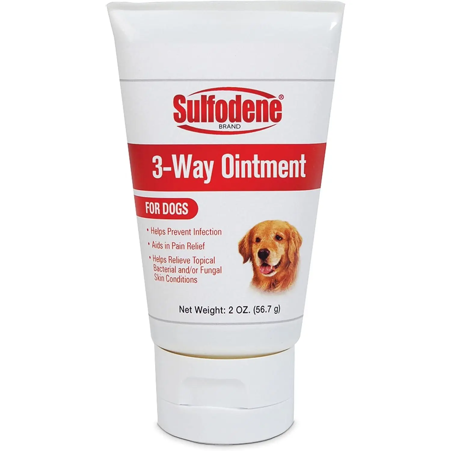 Sulfodene Dog 3-Way Multi-Use External Ointment (2 oz) - Aids in Pain Relief, Helps Prevent Infection, Relieves Bacterial & Fungal Skin Conditions, Wound Care for Cuts, Scrapes, Bites