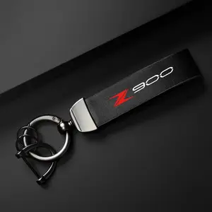 Kawasaki Z900RS Z900 Z900ABS 2017-2022 PU Leather Keychain Holder, Heavy Duty Keychain, Durable Motorcycle Accessory, Stylish Key Ring for Bikers