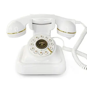 [Black Retro Telephone] Corded Landline Phone for Home, Black Retro Telephone, Vintage Old Fashion Telephone Set, Desktop Telephones for School Office Hotel Decor