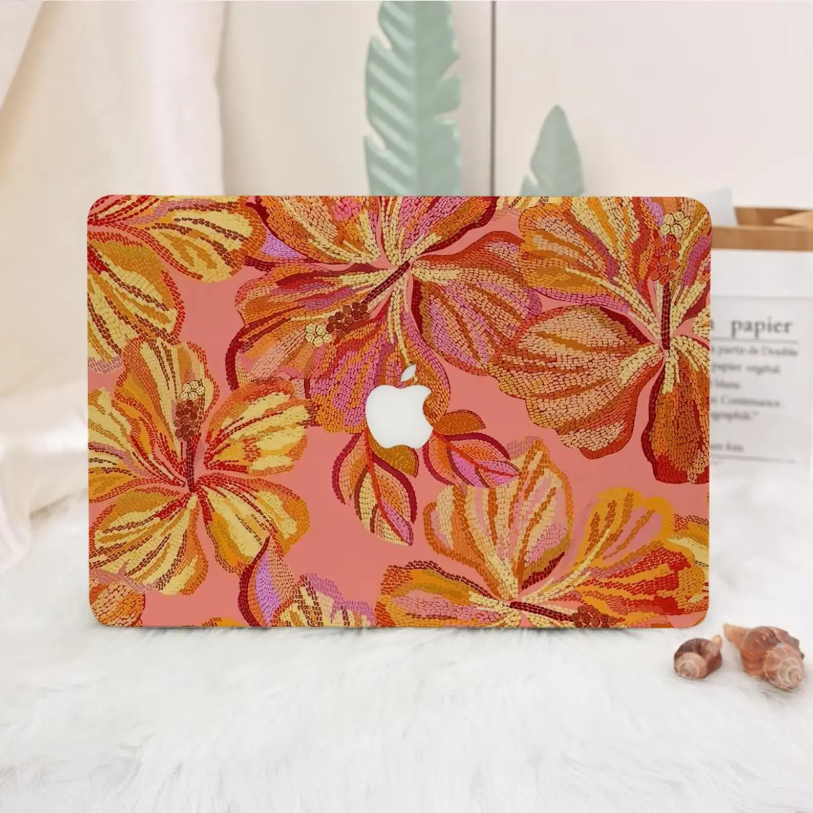 Vintage Tropical Flower Cover MacBook Case for MacBook Air 15 13, MacBook Pro 16 14 13 Inch,  MacBook Protective Case Cover