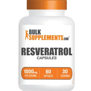 BulkSupplements - Resveratrol Capsules - Immune - Heart Health - 60 Capsules - 1000mg per Serving