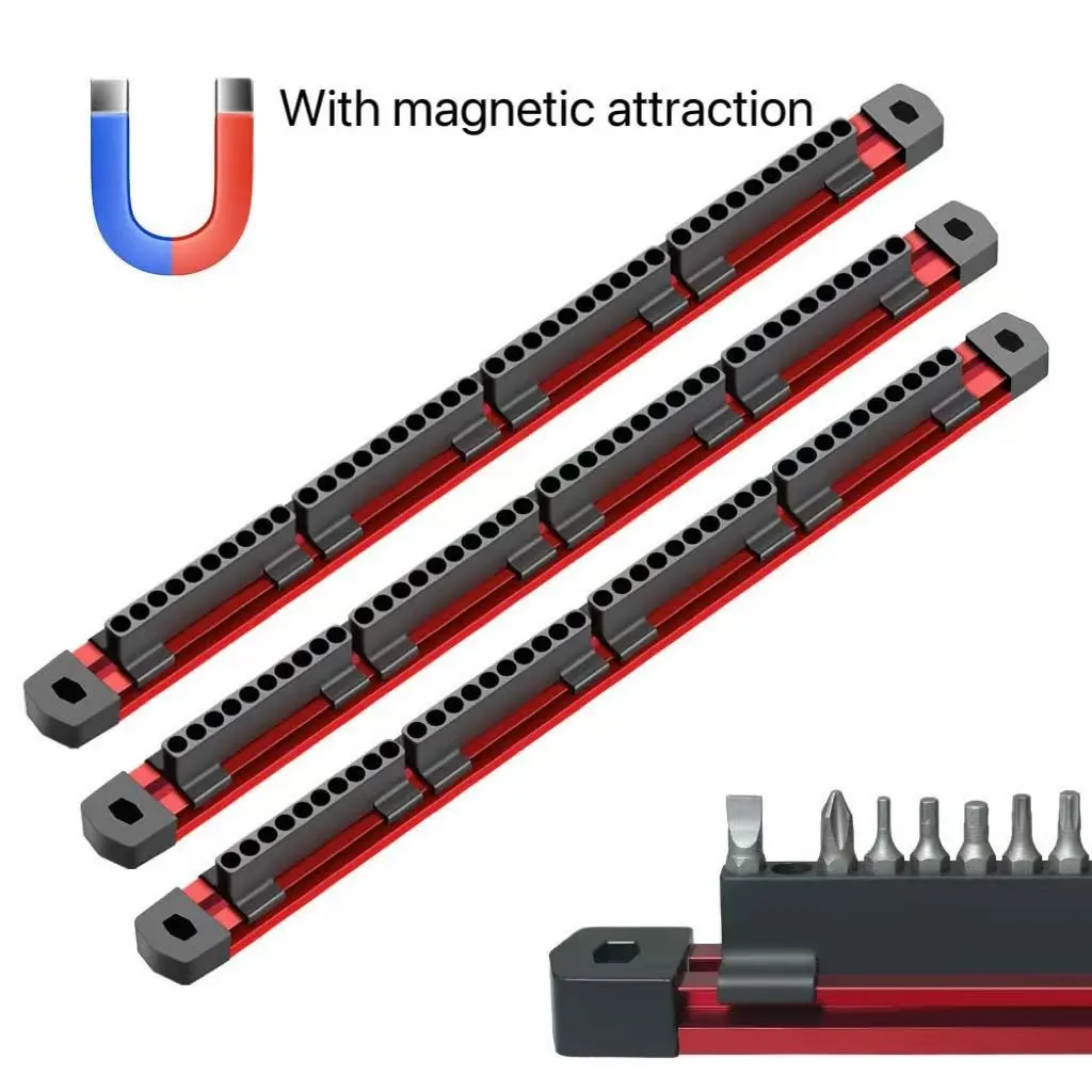 3-Piece Magnetic Hex Screwdriver Bit Holder, 40-Hole Plastic Storage Rack, Tool Organizers, Durable and Convenient Design, Ideal for Home/office Use, Tool Storage Organiser, Tool Organisers