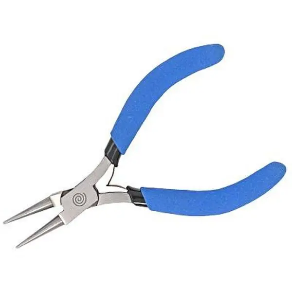 JTV Om Tara® Bent Nose Pliers, Professional Beading & Jewelry Making Tool with Ergonomic Handle, Secure Grip & Extended Reach Design