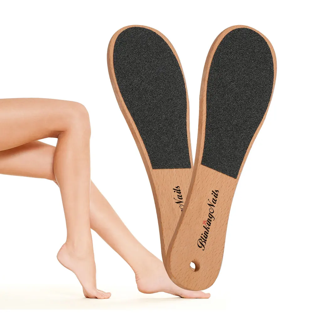 BlinkingNails Foot File Callus Remover for Feet with Wooden Handle 2pcs Professional Pedicure Tools for Feet Removes Cracked Heels Rasper with Wooden Handle Manicure Cutics footcallusremover callus remover feet foot callus remover