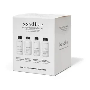 Bondbar Bonding Essential Kit, Contains PreShampoo, Shampoo, Conditioner, and Styling Cream,  4 x 4 Oz