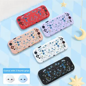 Suitable for Nintendo Switch 2 case, Game console accessories, removable cover, TPU soft shell, comes with two thumb joystick caps, 2025 new model, 7-inch protective case, multiple colors available, perfect for Christmas/Halloween/gifts, Protection