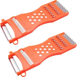 2Pcs handheld Plastic Multifunction Kitchen Peeler Grater Slicer Tool,for Vegetable,Fruit,Cucumber,Potato,Carrots,Cheese,Chef Gadgets Tools