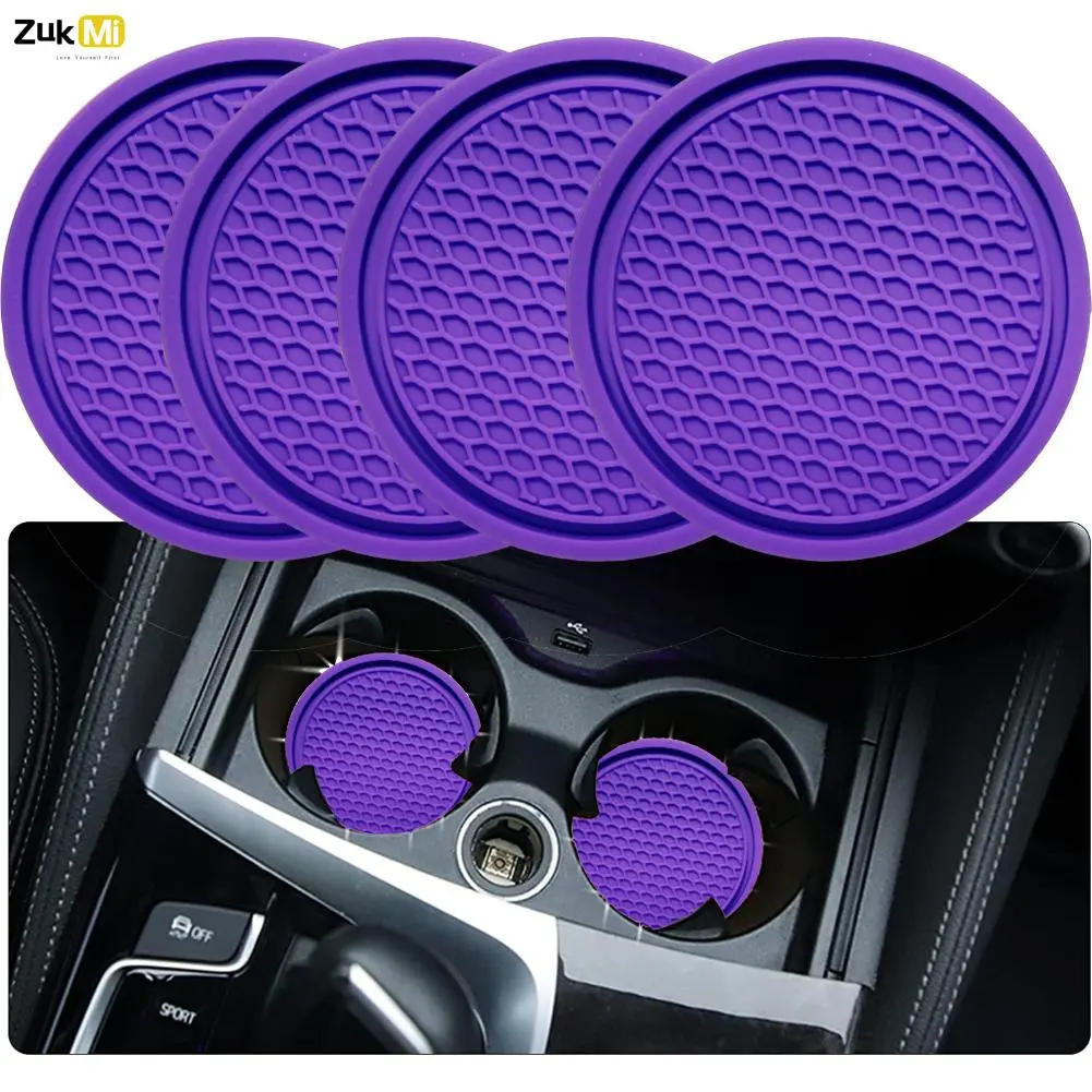 Car Cup Holder Coaster, Anti-Slip Car Cup Mat, Universal Vehicle Interior Accessory for Organizing
