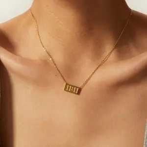 Gold 11:11 Angel Number Necklace  | 18k Gold 1111 Angel Number Pendant | Make A Wish | Lucky Number | Gift for Her | Best Friend Gift