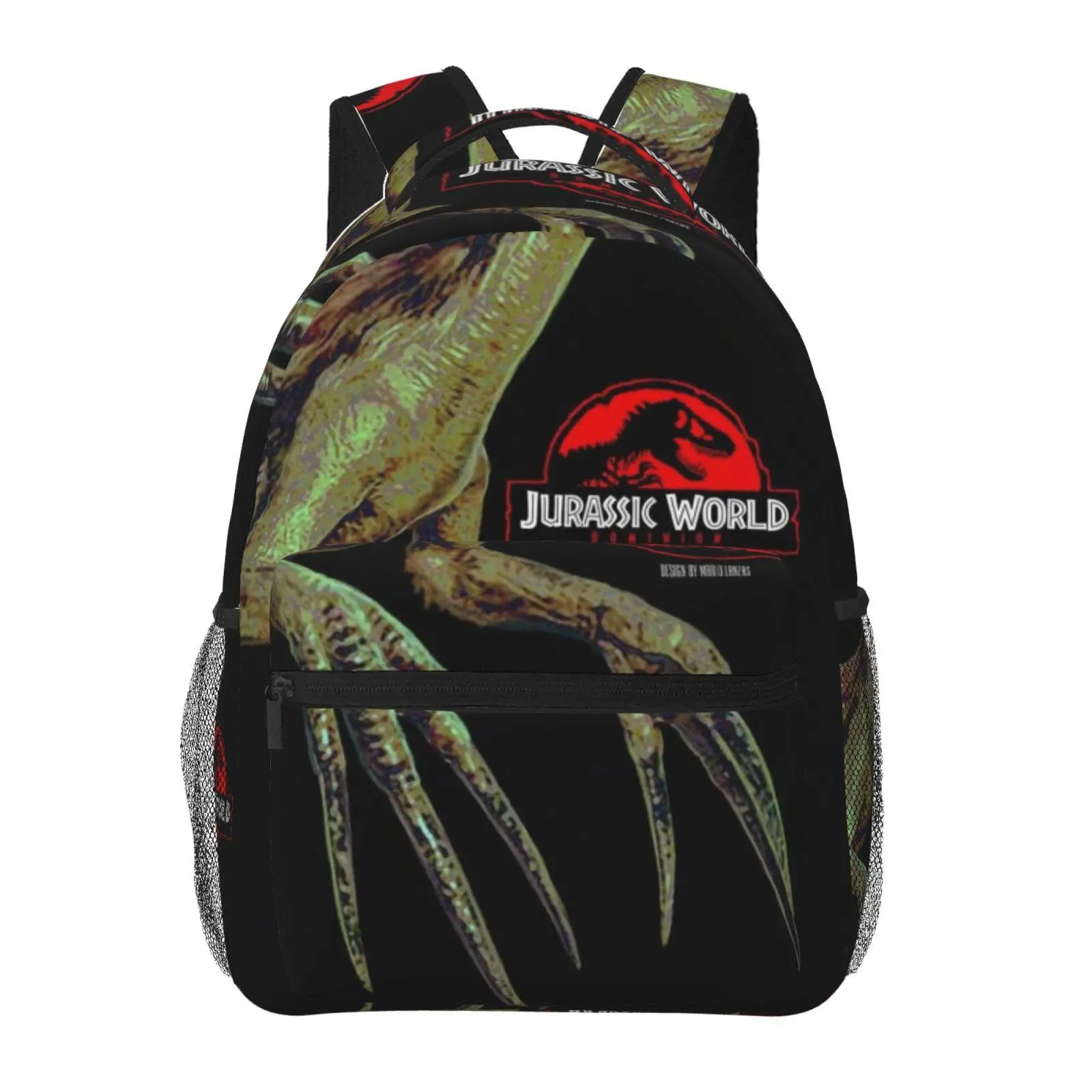 Cute kids’ Jurassic Park backpacks for school—large-capacity all-over print Jurassic Park laptop daypacks for daily campus use; durable, lightweight Jurassic Park school bags for teens and students