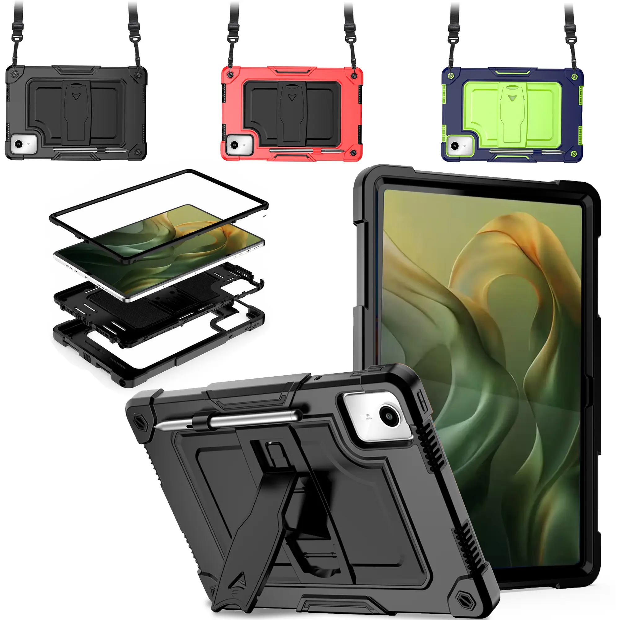 Moto Pad 2026 Rugged Case Drop Test  Shockproof w/ Kickstand & Strap