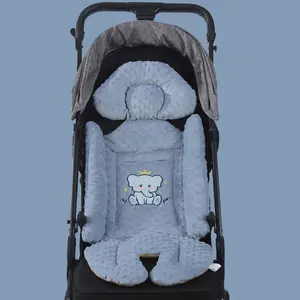 Baby Stroller Seat Cushion Cute Animals Pattern Non Slip Car Seat Pad for High Chair, Bassinet, Swing