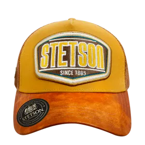 Original Stetson Authentic Trucker Hat Yellow Brown 